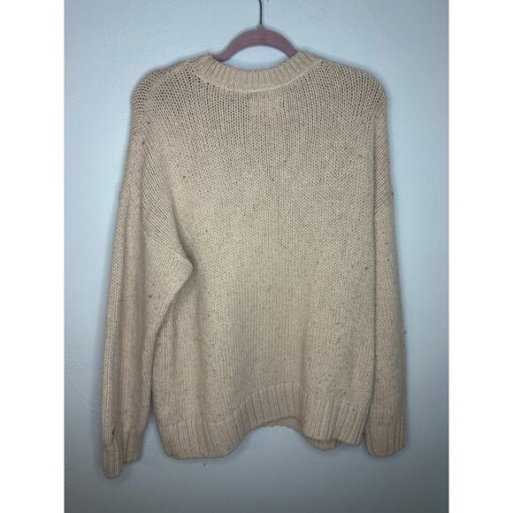 PINK Victoria's Secret Crewneck Pullover Sweater Women's Size Large Beige Warm - Picture 3 of 8